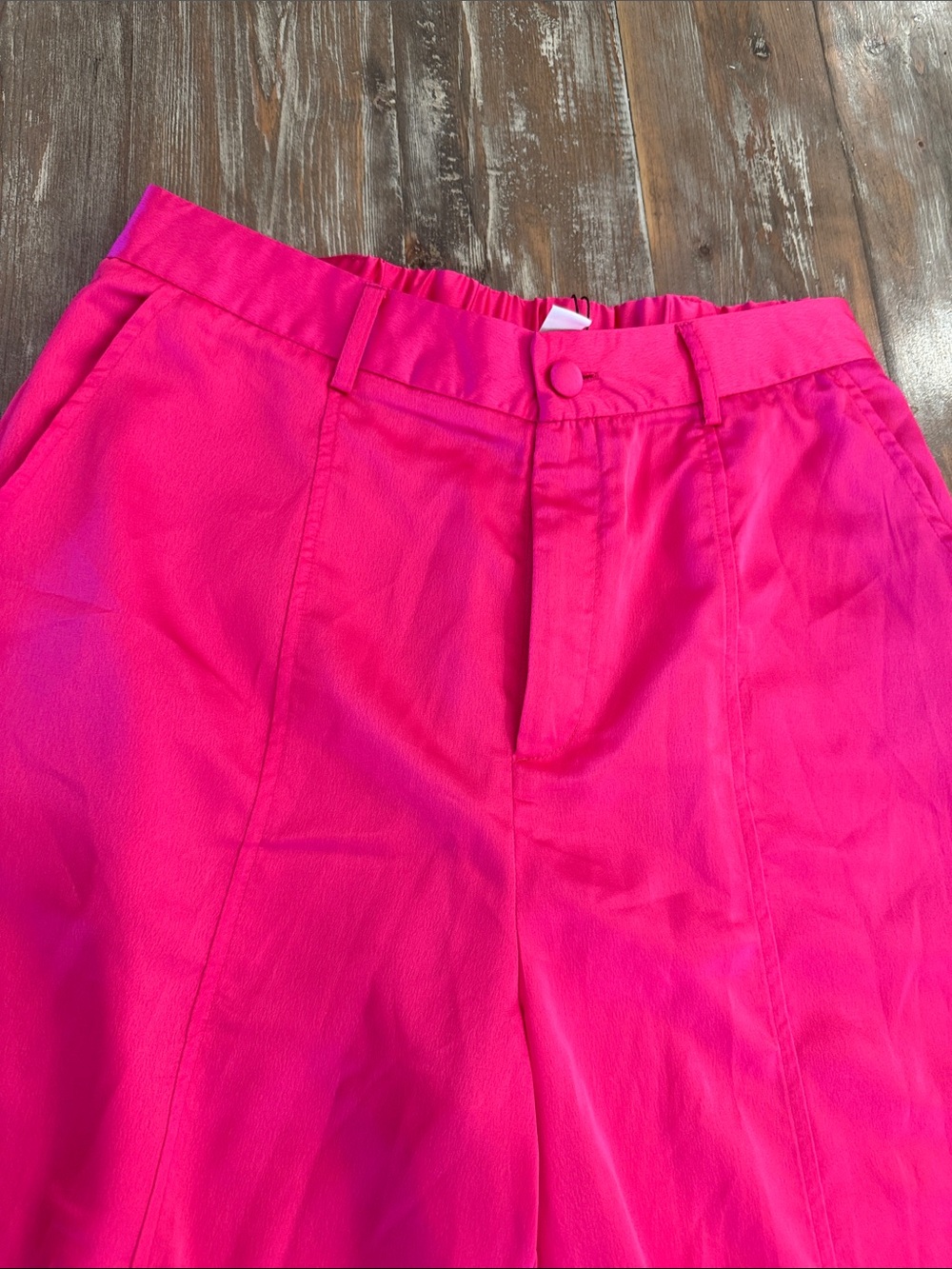 Bright Hot Pink Wide Leg Pants - Picture 3 of 4